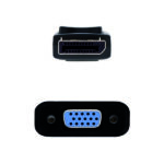 Nanocable Conversor Displayport a SVGA - Displayport /M-SVGA/H - 15 cm - Color Negro - Imagen 2