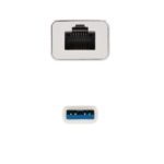 Nanocable Conversor USB 3.0 a Ethernet Gigabit 10/100/1000 Mbps - 15cm - Color Aluminio - Imagen 3