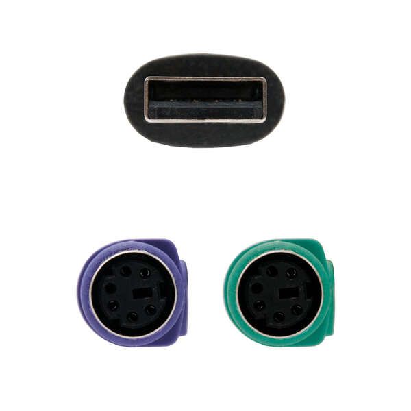 CABLE CONVERSOR NANO CABLE USB A/M - 2xPS/2/H 15CM NEGRO (TECLADO-RATON) - miniatura 4
