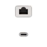 Nanocable Conversor USB-C a Ethernet Gigabit 10/100/1000 Mbps - 15 cm - Color Aluminio - Imagen 3