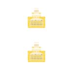 Nanocable Cable Red Latiguillo RJ45 CAT.6 UTP AWG24 - 25 cm - Color Amarillo - Imagen 3