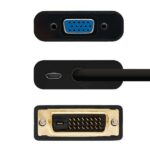 Nanocable Conversor DVI 24+1/M a VGA HDB15/H - 10 cm - Color Negro - Imagen 3