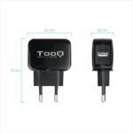 Tooq Cargador de Pared USB 5V 2.4 A - 1 Puerto USB - Color Negro - Imagen 2