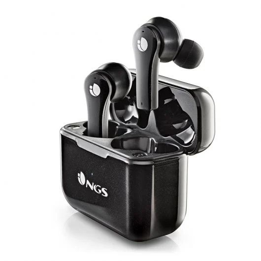 183721_1 NGS Artica Bloom Black Auriculares Intrauditivos Bluetooth 5.1 TWS - Manos Libres - Asistente de Voz - Autonomia hasta 7h - Base de Carga - Imagen 1
