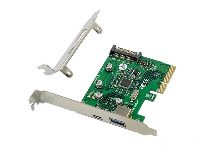 184061_1 Tarjeta PCIe de 2 Puertos USB 3.2 Gen 2, 1x USB-C, 1x USB-A - Imagen 1