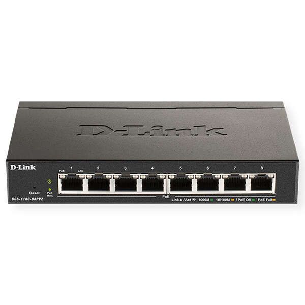 185401_1 D-Link Switch Semigestionable 8 Puertos Gigabit PoE - Imagen 1