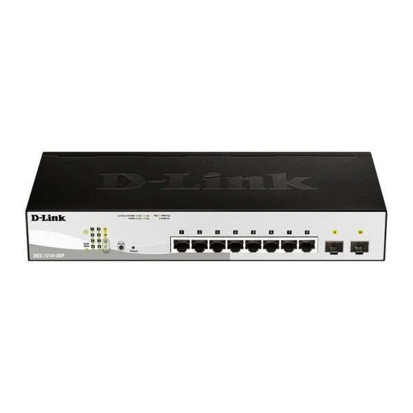 185441_1 D-Link Switch Semigestionable 8 Puertos Gigabit PoE 45W + 2 Puertos Giga Combo - Imagen 1
