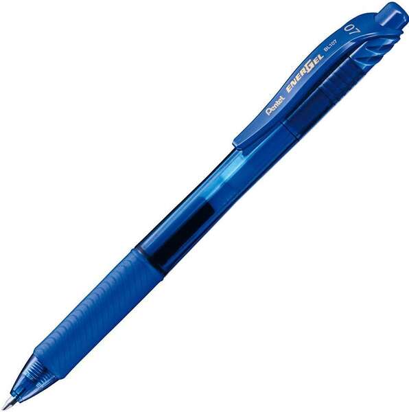 186626_1 Pentel Energel X Boligrafo de Bola Retractil - Punta 0.7mm - Trazo 0.35mm - Tinta Gel - Recargable - Grip de Agarre - 50% de Materiales Reciclados - Color Azul - Imagen 1