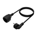 Aisens Cable Alargador de Alimentacion Schuko - CEE7/M-CEE7/H - 3.0M - Color Negro - Imagen 2