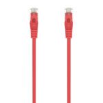 Aisens Cable de Red Latiguillo RJ45 LSZH Cat.6A 500 MHZ UTP AWG24 - 1m - Libre de Halogenos - 10 Gigabit/s - Color Rojo