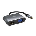 Aisens Conversor USB-C a VGA/HDMI 4K - USB-C/M-VGA/H-HDMI/H - 15CM - Color Gris - Imagen 3