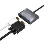 Aisens Conversor USB-C a VGA/HDMI 4K - USB-C/M-VGA/H-HDMI/H - 15CM - Color Gris - Imagen 4