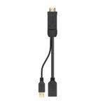 Aisens Conversor Activo HDMI 2.0 + USB ALIM. a DisplayPort V1.2 - HDMI/M-USB/M-DP/H - 10CM - Color Negro - Imagen 2