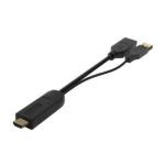 Aisens Conversor Activo HDMI 2.0 + USB ALIM. a DisplayPort V1.2 - HDMI/M-USB/M-DP/H - 10CM - Color Negro - Imagen 3