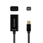 Aisens Conversor Mini DP V1.2 a HDMI V1.4 4K@30HZ - MDP/M-HDMIA/H - 15CM - Color Negro - Imagen 3