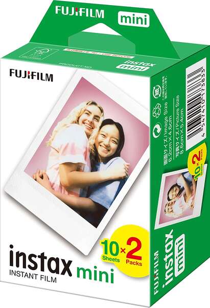 188706_1 Fujifilm Instax mini Pack de 2x10 Películas de Fotos Instantáneas - Validas para todas las Cámaras mini de Instax - Formato de Impresión (Tamaño de la Imagen: 46x62mm) - Imagen 1
