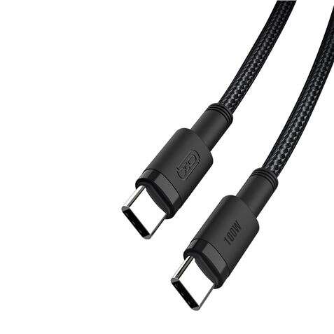 189141_1 XO Cable Trenzado USB-C Macho a USB-C Macho 100W - Carga + Transmision de Datos Alta Velocidad - Longitud 1.50m - Imagen 1