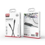 XO Cable Trenzado USB-C Macho a USB-C Macho 100W - Carga + Transmision de Datos Alta Velocidad - Longitud 1.50m - Imagen 3