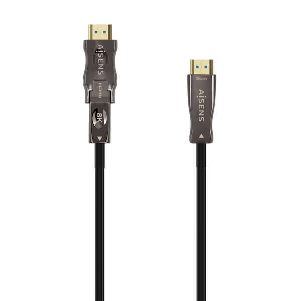 190636_1 Aisens Cable Hdmi V2.1 AOC Desmontable Ultra Alta Velocidad / Hec 8K@60Hz 4K@120Hz 4:4:4 48Gbps - A/M-D/A/M - 15M - Color Negro - Imagen 1