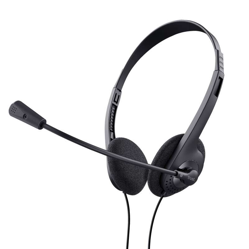 190666_1 Trust Auriculares con Microfono - Control de Volumen - Diadema Ajustable - 2 Cables Adaptadores de 3.5mm - Imagen 1