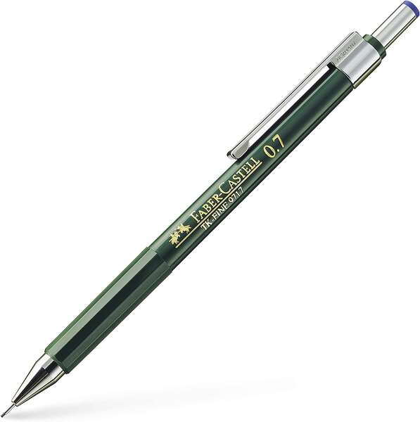 191521_1 Faber-Castell TK-Fine 9713 Portaminas - Mina HB - Trazo 0.7mm - Goma de Borra Integrada - Imagen 1