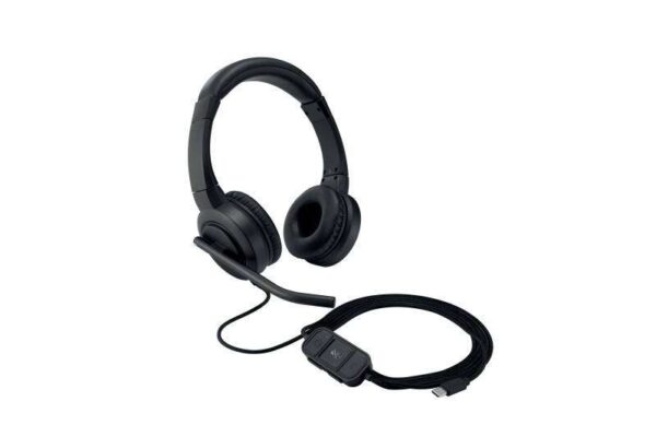 Kensington H1000 Auriculares con Microfono USB-C - Diadema Ajustable - Almohadillas Acolchadas - Controles en Cable - Cable Trenzado de 1.80m - Color Negro - Imagen 2