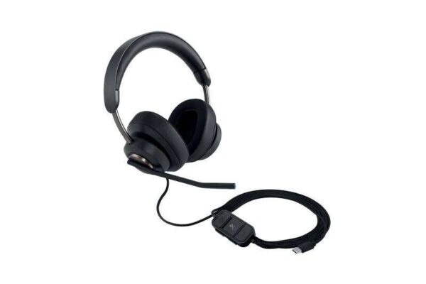 Kensington H2000 Auriculares Circumaurales con Microfono USB-C - Diadema Ajustable - Almohadillas de Gel con Efecto Refrescante - Cancelacion de Ruido - Cable Trenzado de 1.80m - Incluye Bolsa de Transporte - Color Negro - Imagen 2