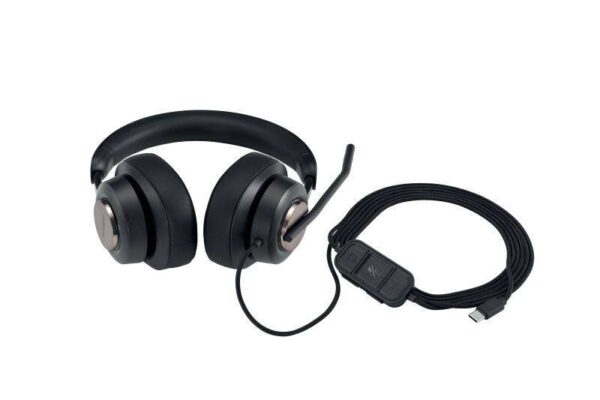 Kensington H2000 Auriculares Circumaurales con Microfono USB-C - Diadema Ajustable - Almohadillas de Gel con Efecto Refrescante - Cancelacion de Ruido - Cable Trenzado de 1.80m - Incluye Bolsa de Transporte - Color Negro - Imagen 3