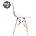 Muvip Pack 2 Sillas Design D100 - Color Blanco - Imagen 2