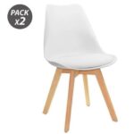 Pack de 2 Sillas blancas Design D200 Muvip