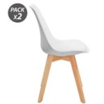 Pack de 2 Sillas blancas Design D200 Muvip - Imagen 2