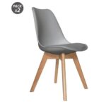 Pack de 2 Sillas grises Design D200 Muvip - Imagen 2