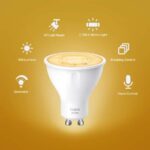 TP-Link Tapo L610 Bombilla Inteligente Wi-Fi Regulable GU10 350lm - Luz Calida 2700K - Control de Voz - Control Remoto - Ahorro de Energia - Imagen 4