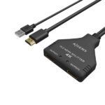 Aisens HDMI Duplicador 4K@30HZ 1×2 con Alimentación USB y Cable - 30cm - Color Negro - Imagen 2