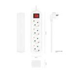 Aisens Regleta de 4 Tomas Schuko con Cable de 1.4m - Proteccion Infantil - Color Blanco - Imagen 3