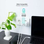 Tooq Cargador de Pared GaN 2 USB-C/PD + USB-A/QC 65W - Color Blanco - Imagen 3