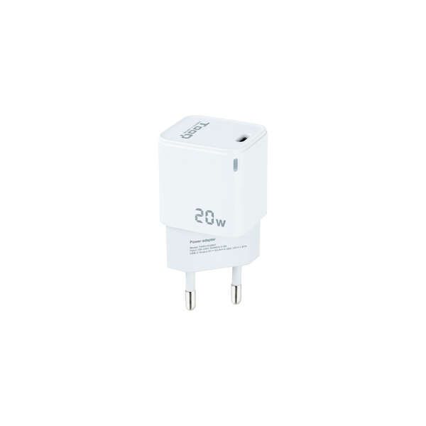 198171_1 Tooq Cargador de Pared USB-C/PD 20W - Color Blanco - Imagen 1
