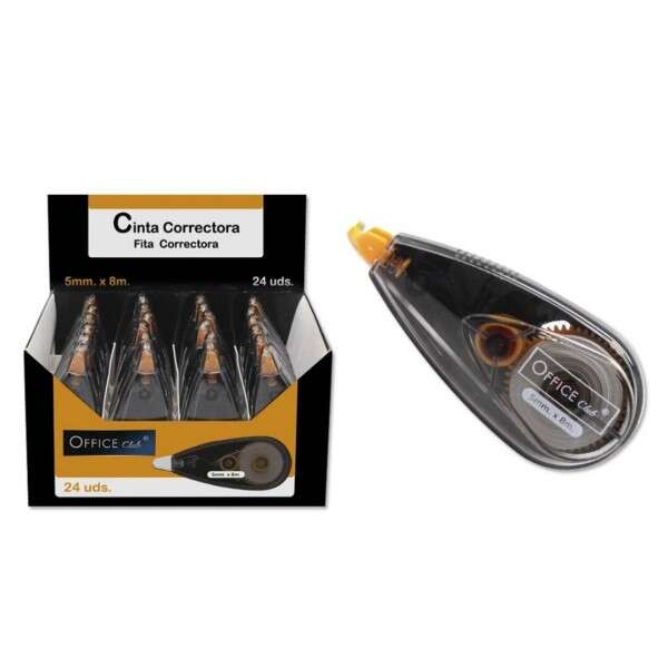 198596_1 Office Club Cinta Correctora 5mm x 8m - Cuerpo Transparente - Forma Ergonomica - Imagen 1