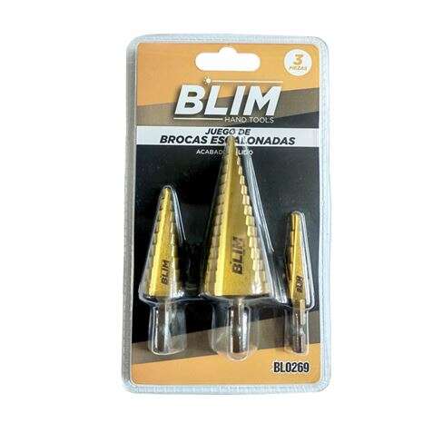 198936_1 Blim Juego 3 pcs Brocas Escalonadas - Imagen 1