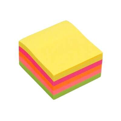 199096_1 Bismark Taco de 450 Notas Adhesivas 76x76mm - Colores Neon Surtidos - Imagen 1