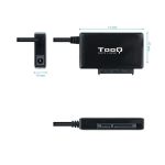 Tooq Adaptador USB 3.0 USB-C a SATA para Discos Duros de 2.5? y 3.5? con Alimentador - Color Negro - Imagen 3
