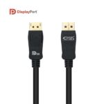 Nanocable Cable Displayport 1.4 Certif. Vesa DP/M-DP/M 0.5m - Color Negro - Imagen 2