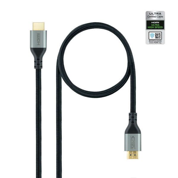 201091_1 Nanocable Cable HDMI 2.1 Certificado Ultra HS M-M 1.5m - Color Negro - Imagen 1