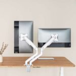 Tooq Soporte Mesa Pant Giratorio Inclinacion 2 Brazos 17-32" - Color Blanco - Imagen 5