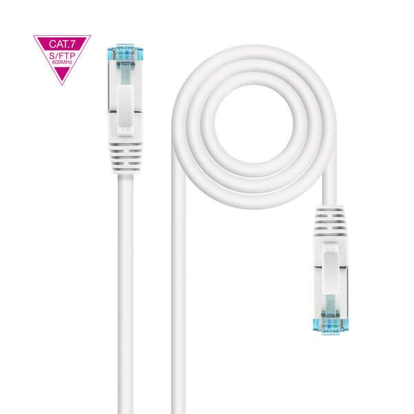 201326_1 Nanocable Cable Red Cat.7 LSZH SFTP PIMF AWG26 30cm - Color Blanco - Imagen 1
