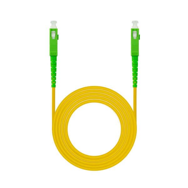 201501_1 Nanocable Cable Fibra SC/APC-SC/APC Monomodo LSZH 15m - Color Amarillo - Imagen 1