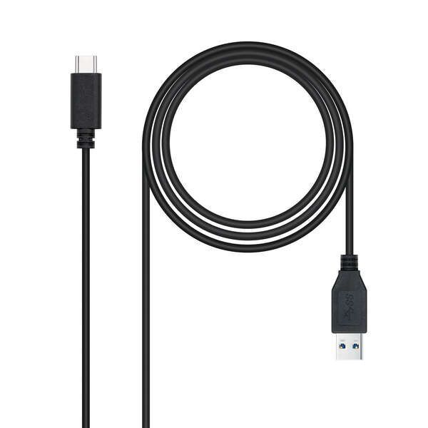 201531_1 Nanocable Cable USB 3.1 Gen2 10Gbps 3A USB-C/M-A/M 2m - Color Negro - Imagen 1