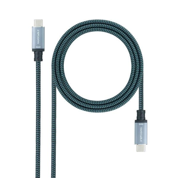 201566_1 Nanocable Cable USB 3.1 Gen2 5A USB-C/M-USB-C/M 2m - Color Negro - Imagen 1