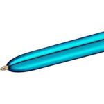 Bic 4 Colours Shine Boligrafo de Bola Retractil - Punta de 1mm - Trazo de 0.4mm - Tinta con Base de Aceite - Cuerpo Azul Metalizado/Blanco - 4 Colores - Imagen 2