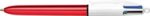 Bic 4 Colours Shine Boligrafo de Bola Retractil - Punta de 1mm - Trazo de 0.4mm - Tinta con Base de Aceite - Cuerpo Rojo Metalizado/Blanco - 4 Colores - Imagen 2